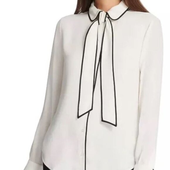 Dkny Tops - DKNY White Button Long Sleeve Top